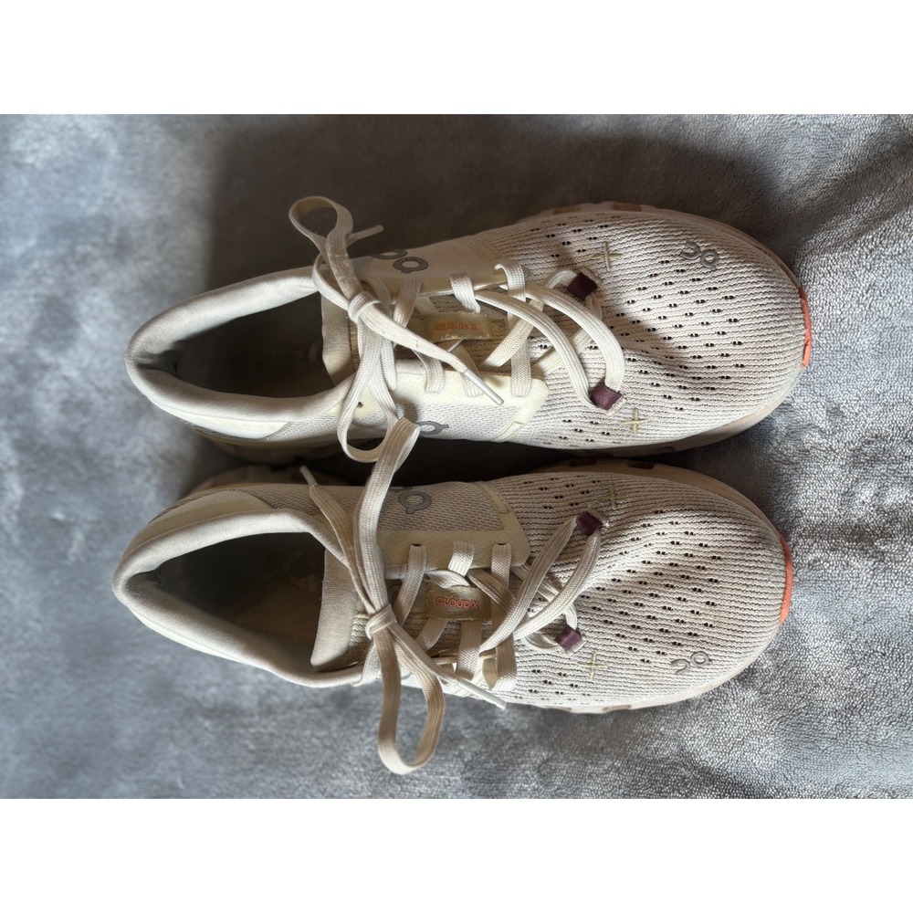 On Cloud X 4 Women's 6.5 Cream Peach Running Training Shoes 3WE30071217